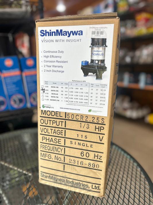 ShinMaywa 1/3 HP (4,800GPH)