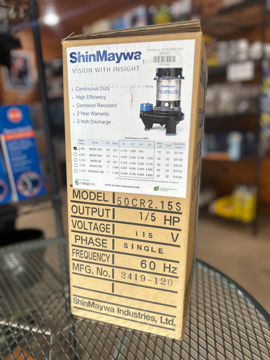 ShinMaywa 1/5 HP (3,300 GPH)