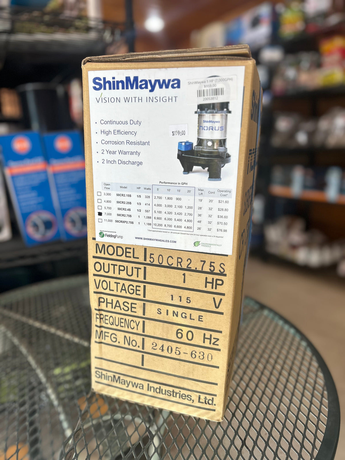 ShinMaywa 1 HP (7,000GPH)