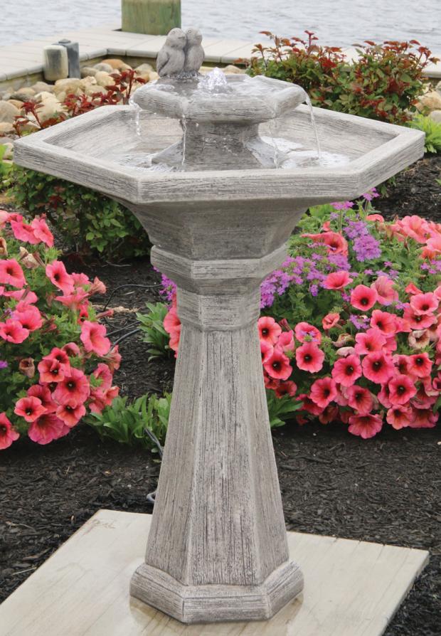 Massarelli Chelsea Rustic Bird Hexagon Fountain 2027